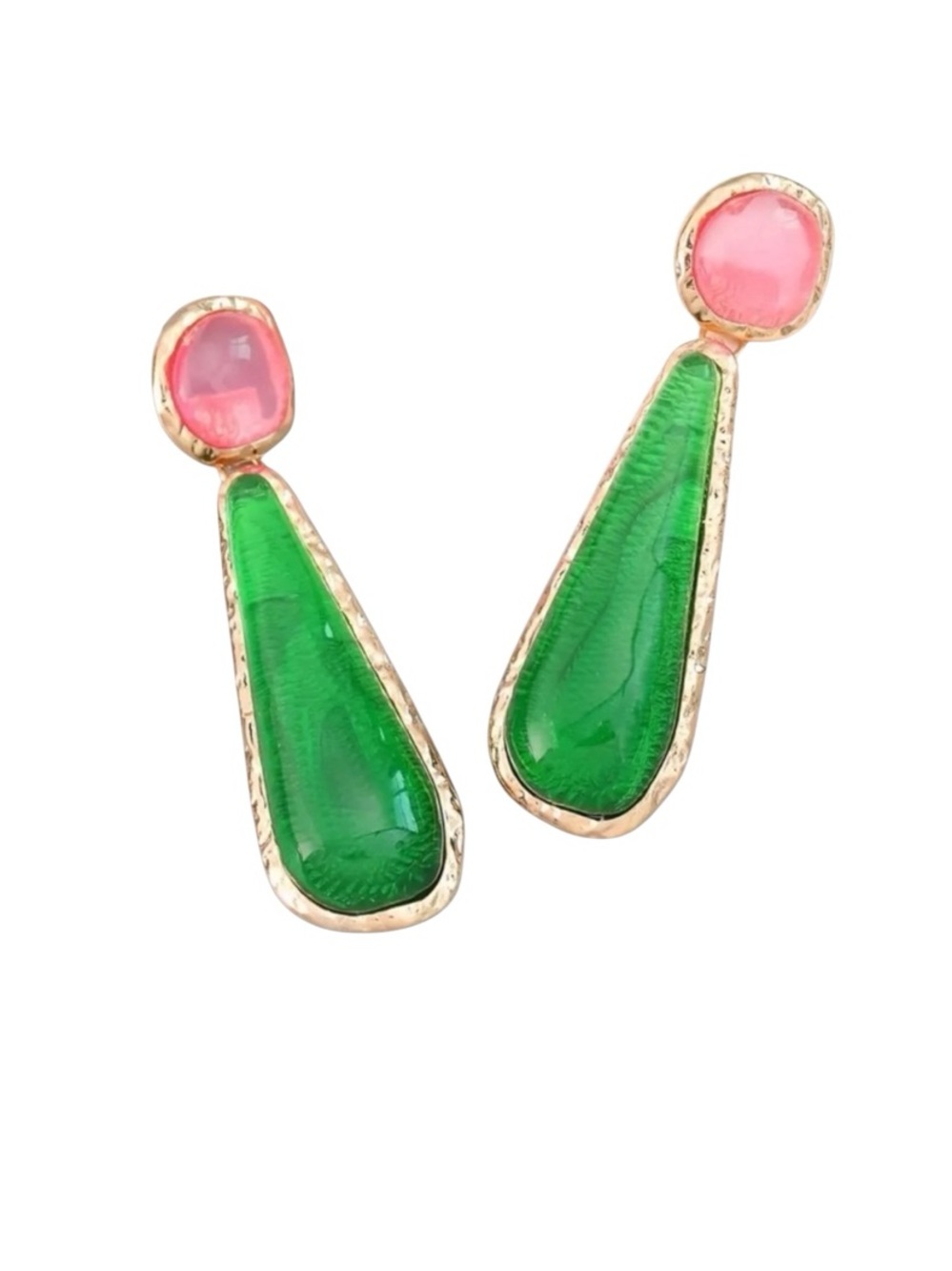 Green Drop Earrings